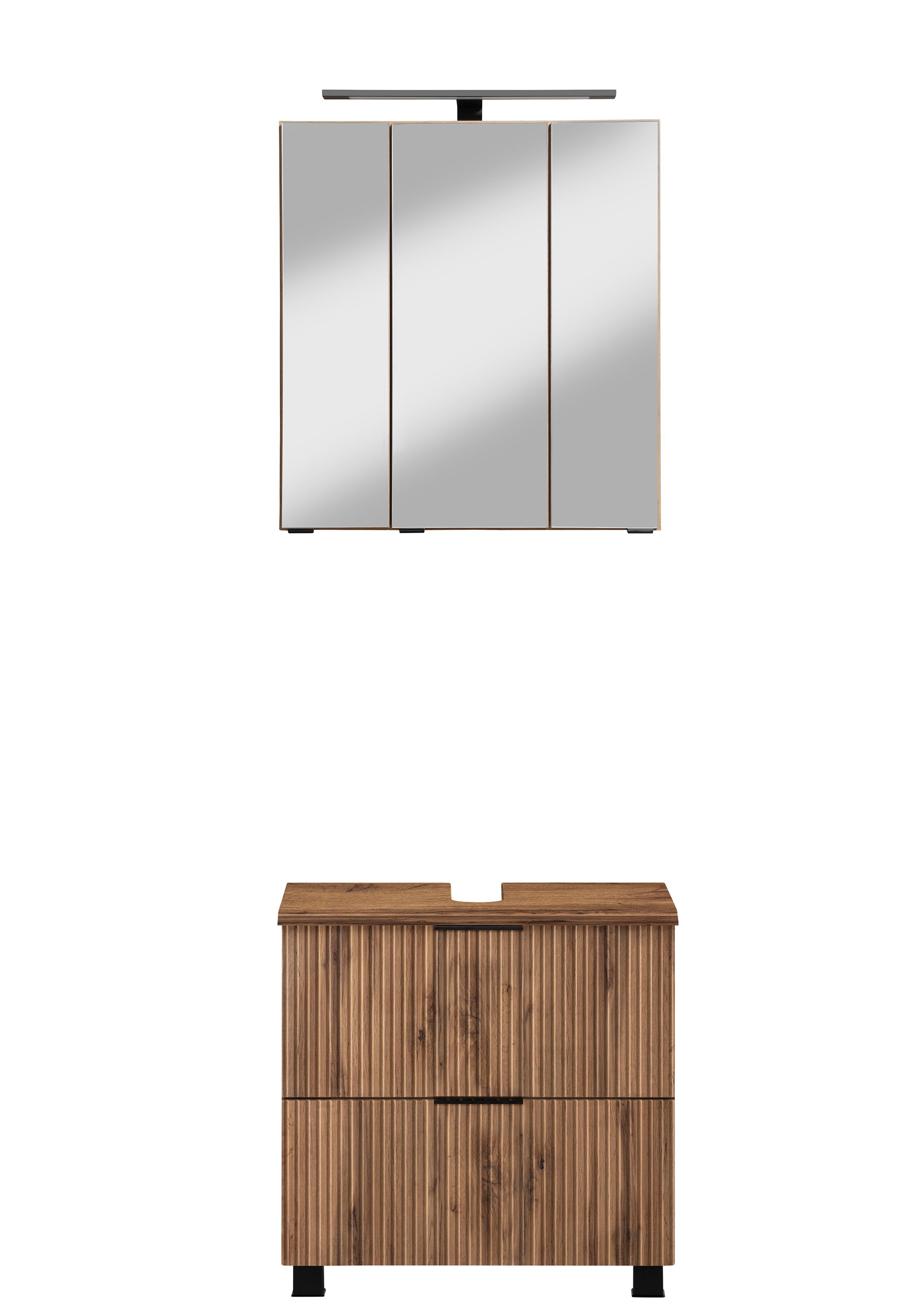 welltime Badmöbel-Set "Trento", Badezimmer-Set, Waschbeckenunterschrank, Sp günstig online kaufen