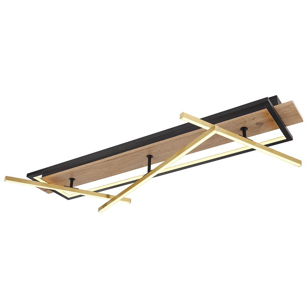 GLOBO LIGHTING LED Deckenleuchte, Deckenleuchte Deckenlampe Dreh-Schwenkbar LED Holzoptik Länge 100cm
