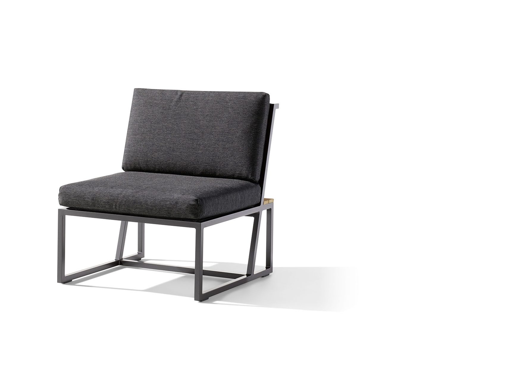 sieger Gartenlounge-Mittelteil Havanna, in Grau - 72x78,5x73 (BxHxT)