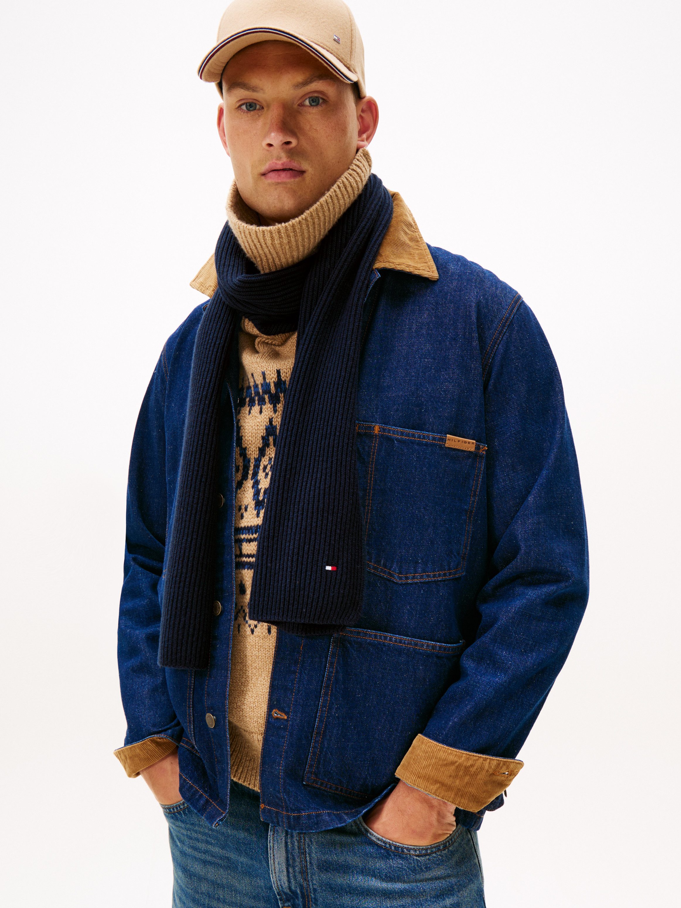 Tommy Hilfiger Strickschal TH FLAG PIMA günstig online kaufen