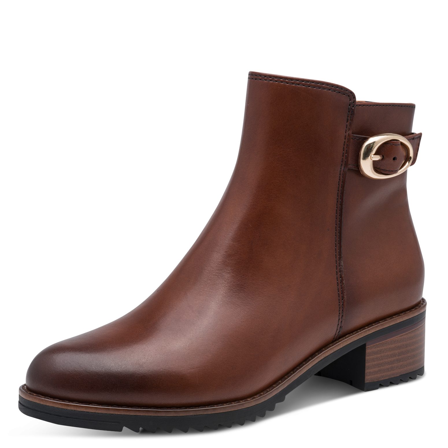 MARCO TOZZI Stiefelette Blockabsatz, Ankle Boots mit modischer Zierschnalle