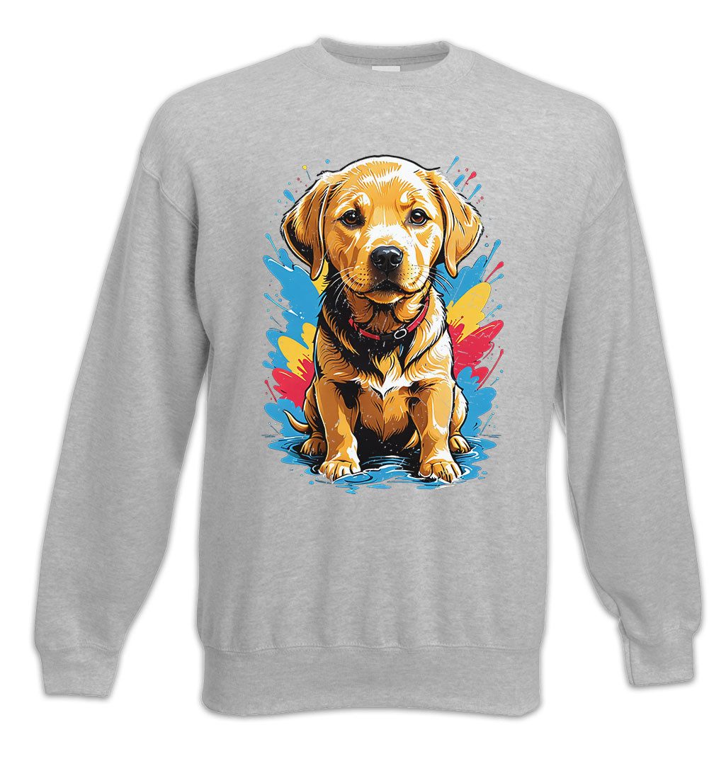 Urban Backwoods Sweatshirt Labrador Puppy Art Sweatshirt Golden Retriever Welpe Hund Dog Breed (1-tlg) Pet Rasse Züchter Fan