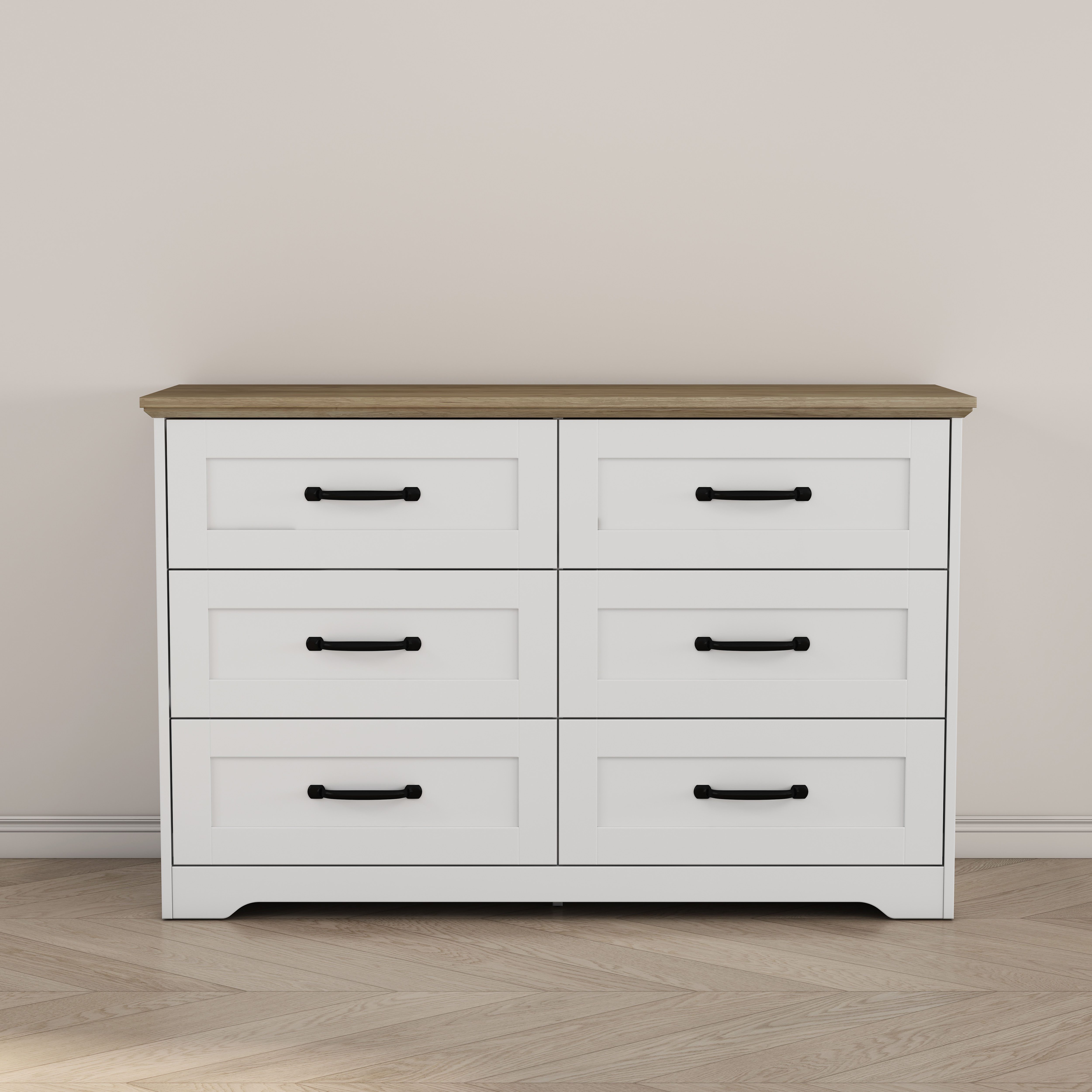 OTTO home Schubkastenkommode Emmilia Sideboard Schubladenschrank Wäscheschrank im Landhaus Design (Scandi Design mit 6 Schubladen für viel Stauraum im Schlafzimmer), Schrankkommode in hochwertiger Qualität