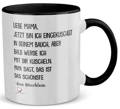 22Feels Tasse Werdende Mama Geschenk Muttertag Schwangerschaft Frauen Babyparty, Keramik, Made in Germany, Spülmaschinenfest, Zweifarbig