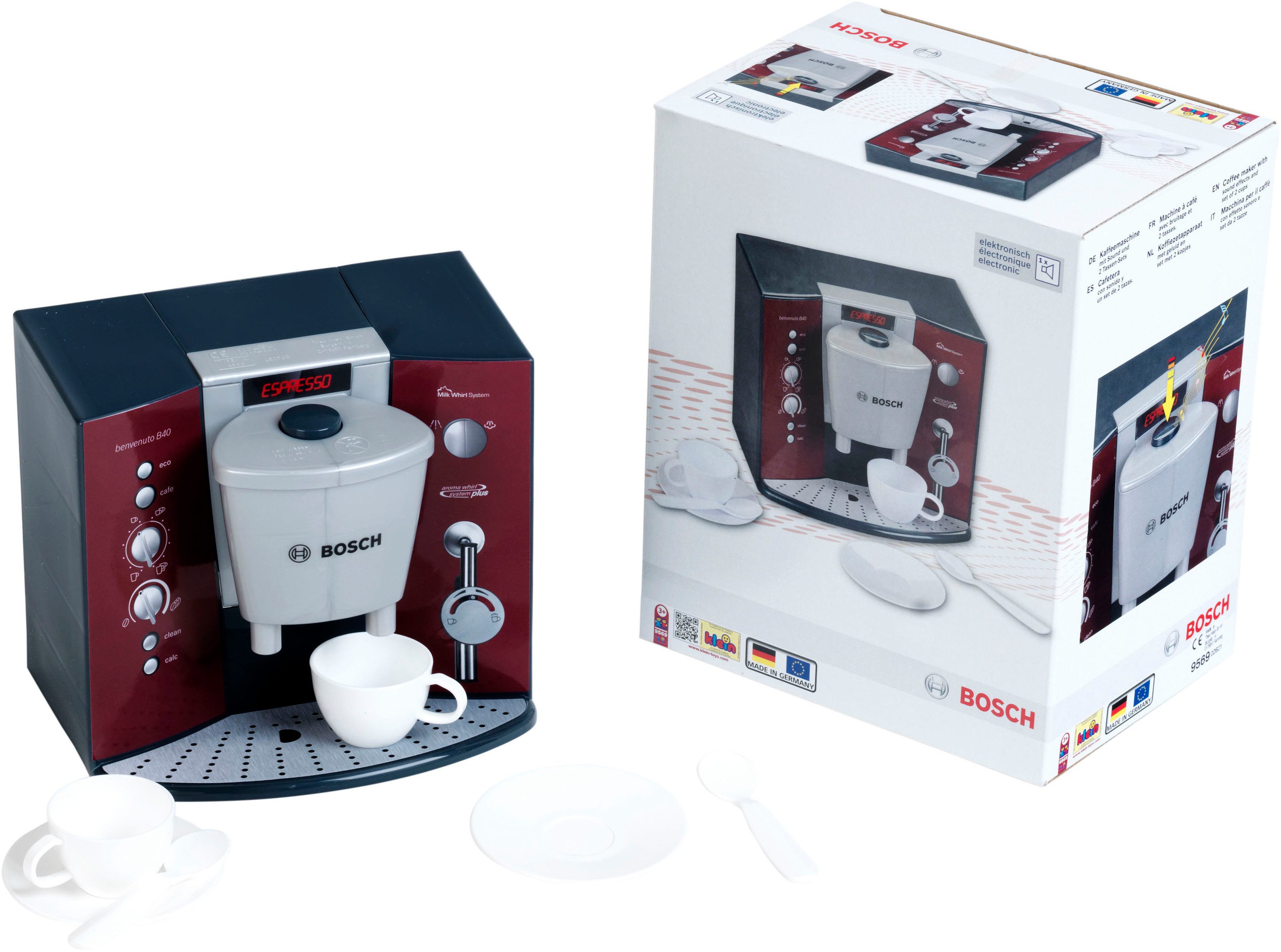 Klein Kinder-Kaffeemaschine Bosch Kaffeemaschine mit Sound & Espressoset, m günstig online kaufen