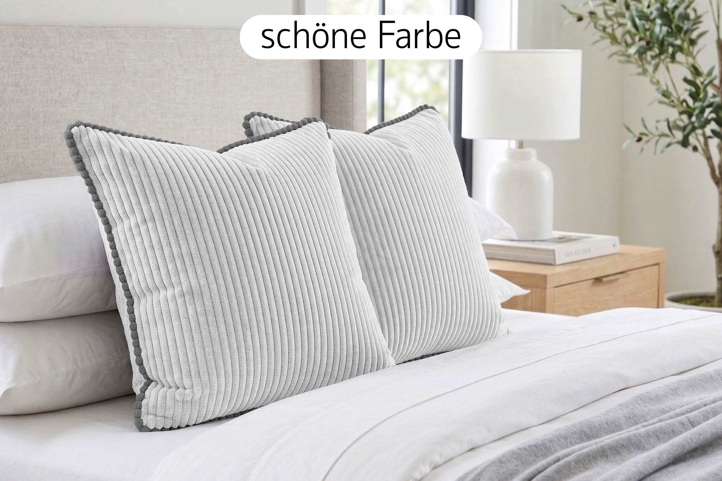 Amilian Dekokissen Sofakissen Couchkissen mit Füllung, 2er-Set, weich und formstabil