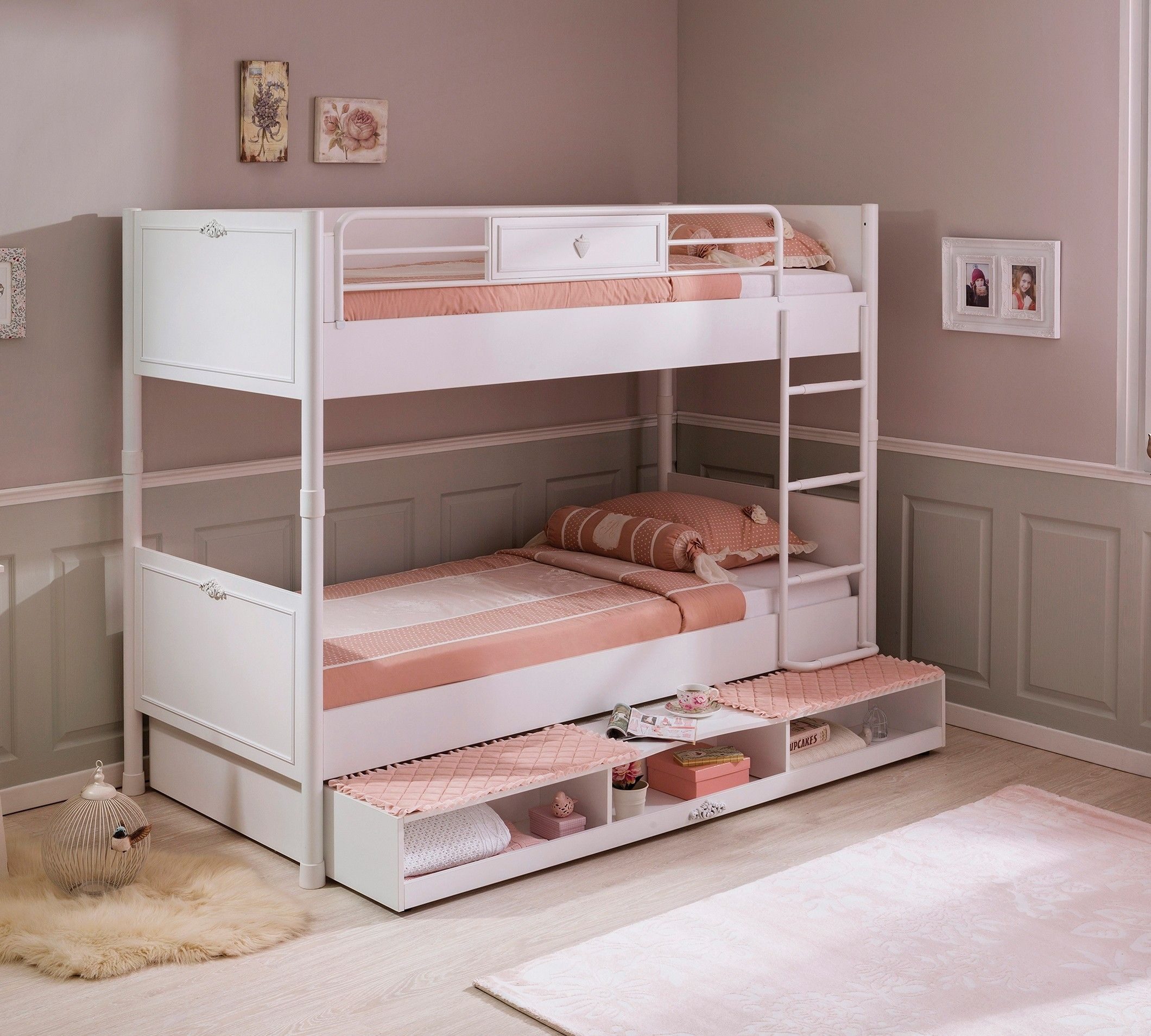 Möbel-Zeit Hochbett ROMANTICA Etagenbett, 90x200 cm günstig online kaufen