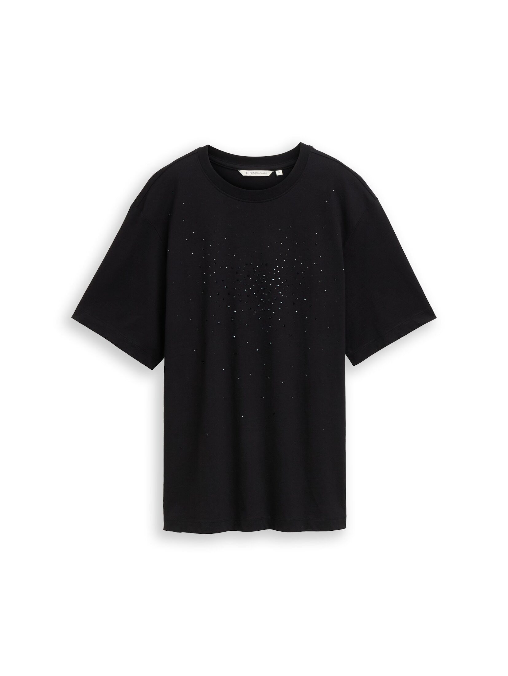 TOM TAILOR Denim T-Shirt T-Shirt Oversize T-Shirt mit Strasssteinen