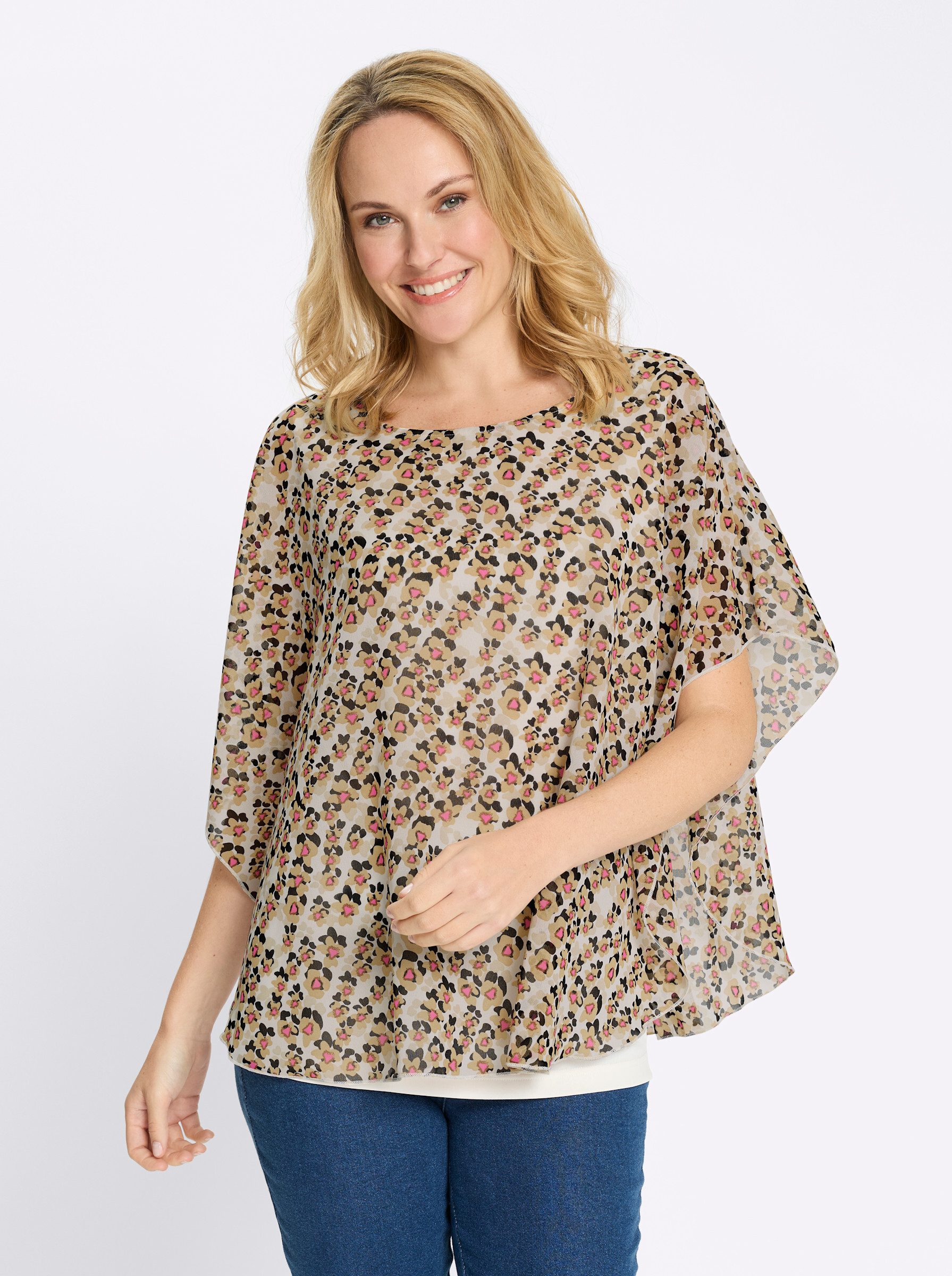Sieh an! Klassische Bluse Schlupfbluse Kurzarm