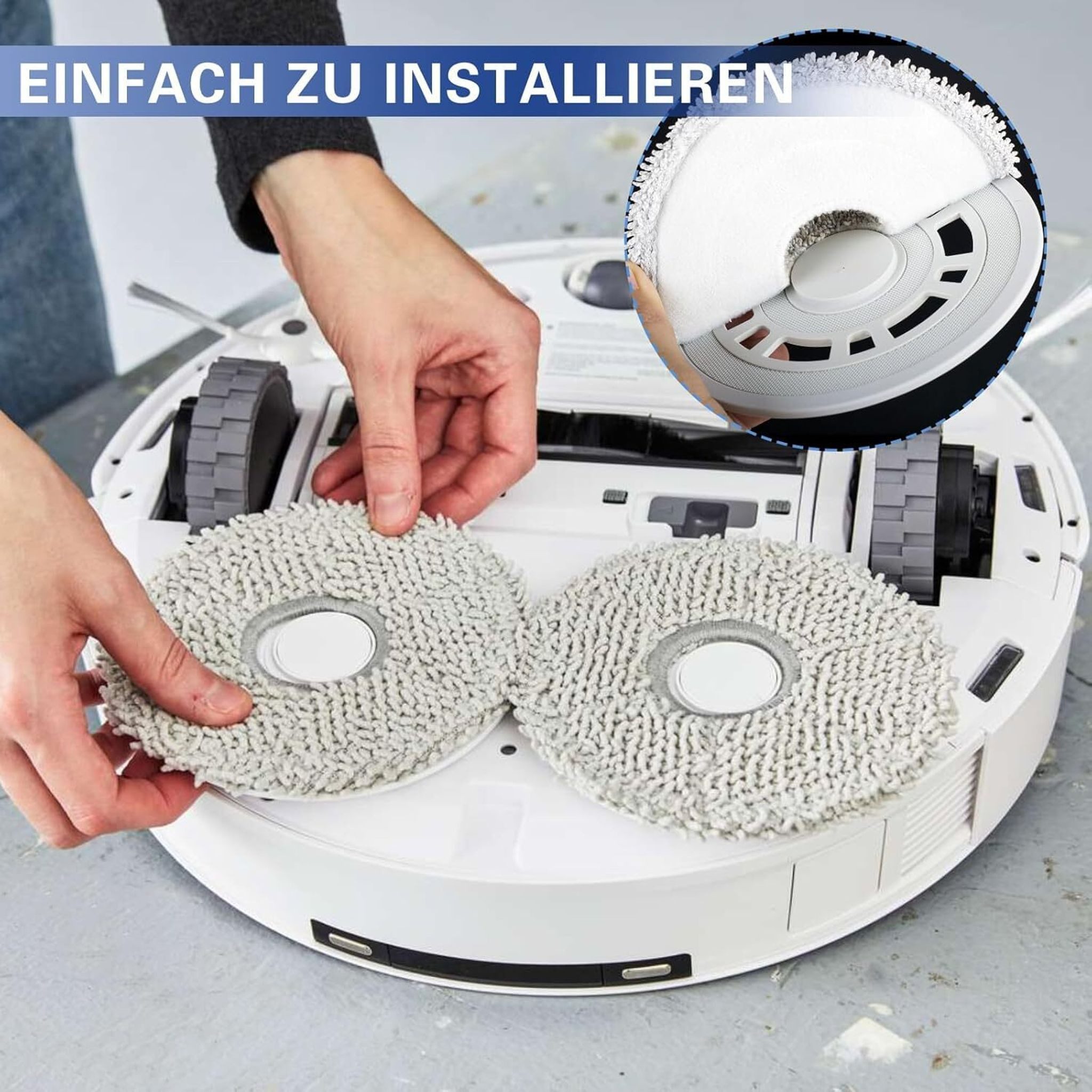 FELIXLEO Sparschäler ischtücher für ECOVACS DEEBOT X2 T20 T30 Omni Pro Combo Ersatzset, (1-tlg) – Bild 3 von 5