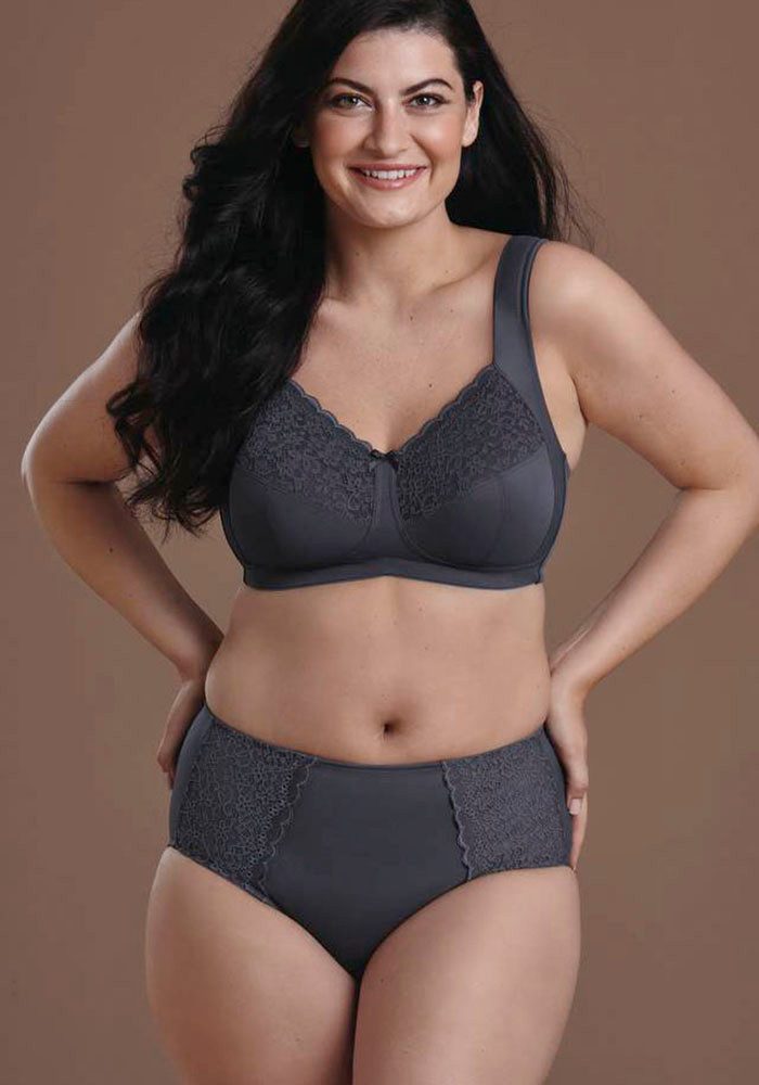 Anita since 1886 Entlastungs-BH Havanna Komfortträger, mit Spitze, Zierschleife, breite Träger, ohne Bügel