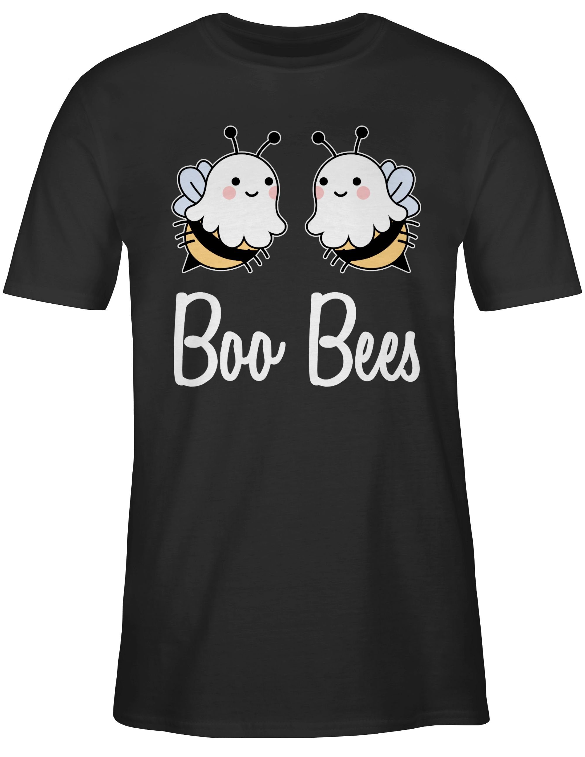 Shirtracer T-Shirt Boo Bees Boobs Herren Halloween 1 Kostüme Schwarz