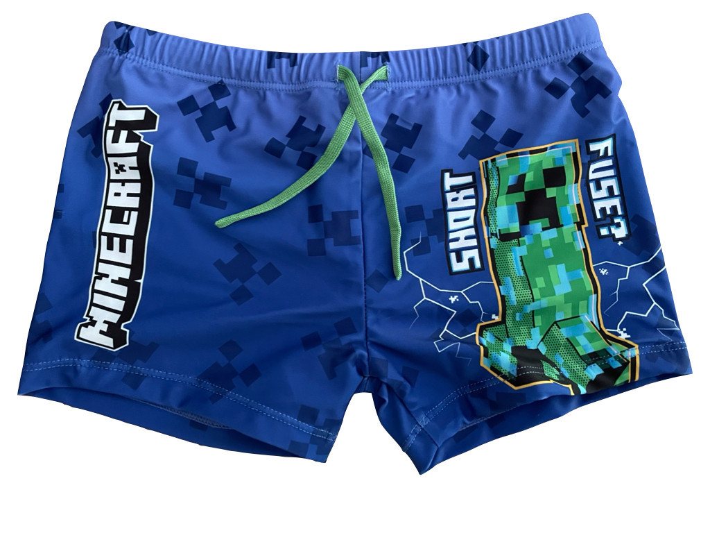 Minecraft Badehose Minecraft Creeper TNT schwarz oder blau