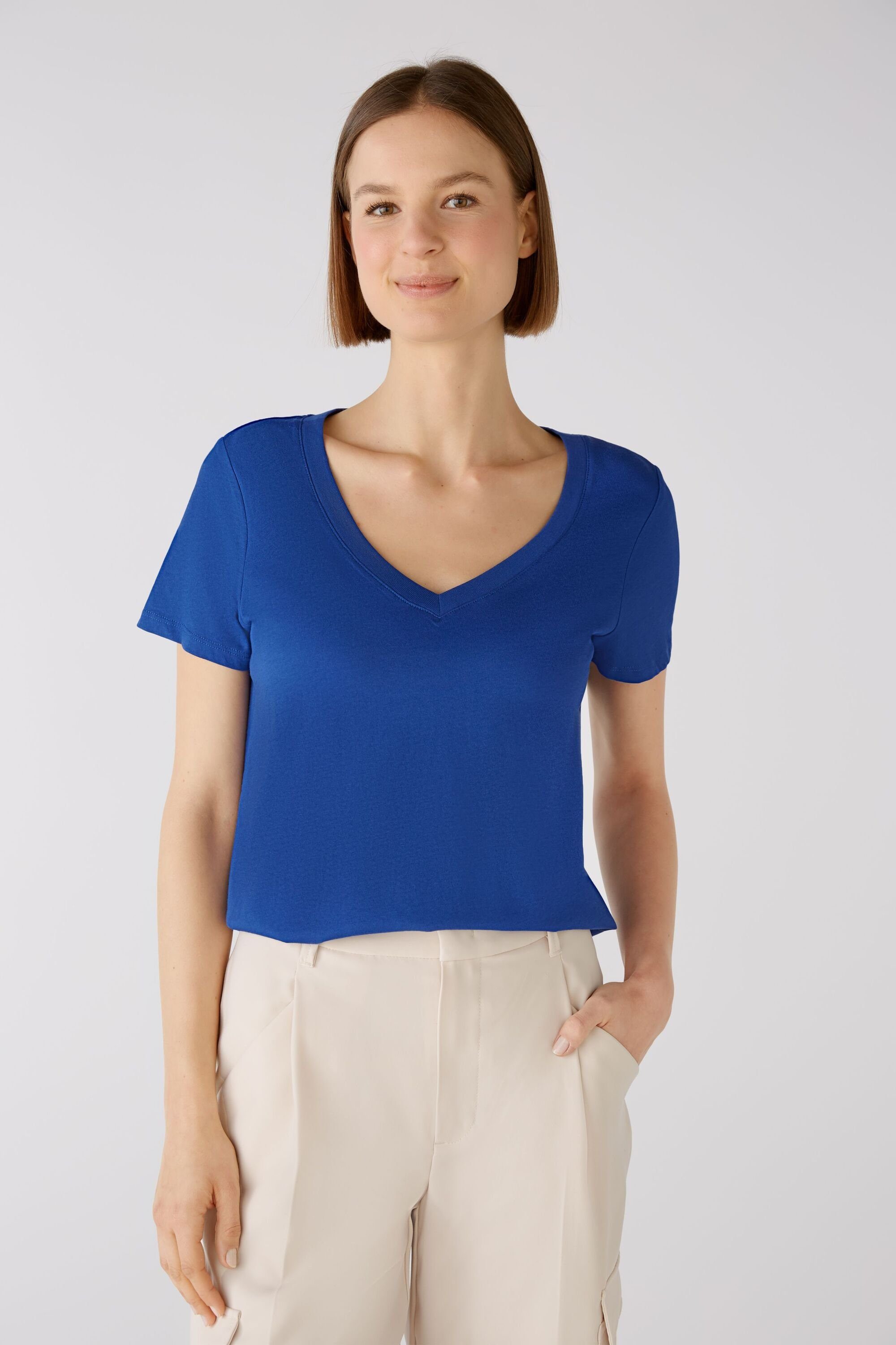 Bio-Baumwolle blue Oui CARLI 100% T-Shirt T-Shirt