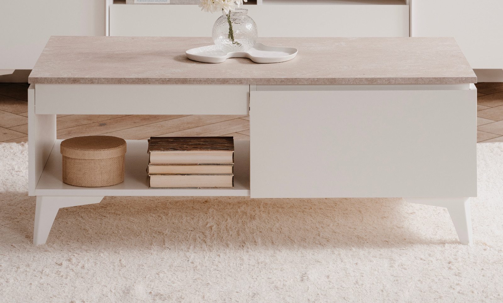 Furn.Design Couchtisch Visby (in weiß mit günstig online kaufen