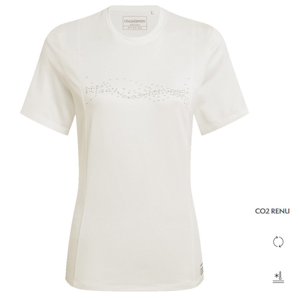 Craghoppers T-Shirt Craghoppers - Damen CO2 Renu Jada Sport SST T-Shirt, weiß