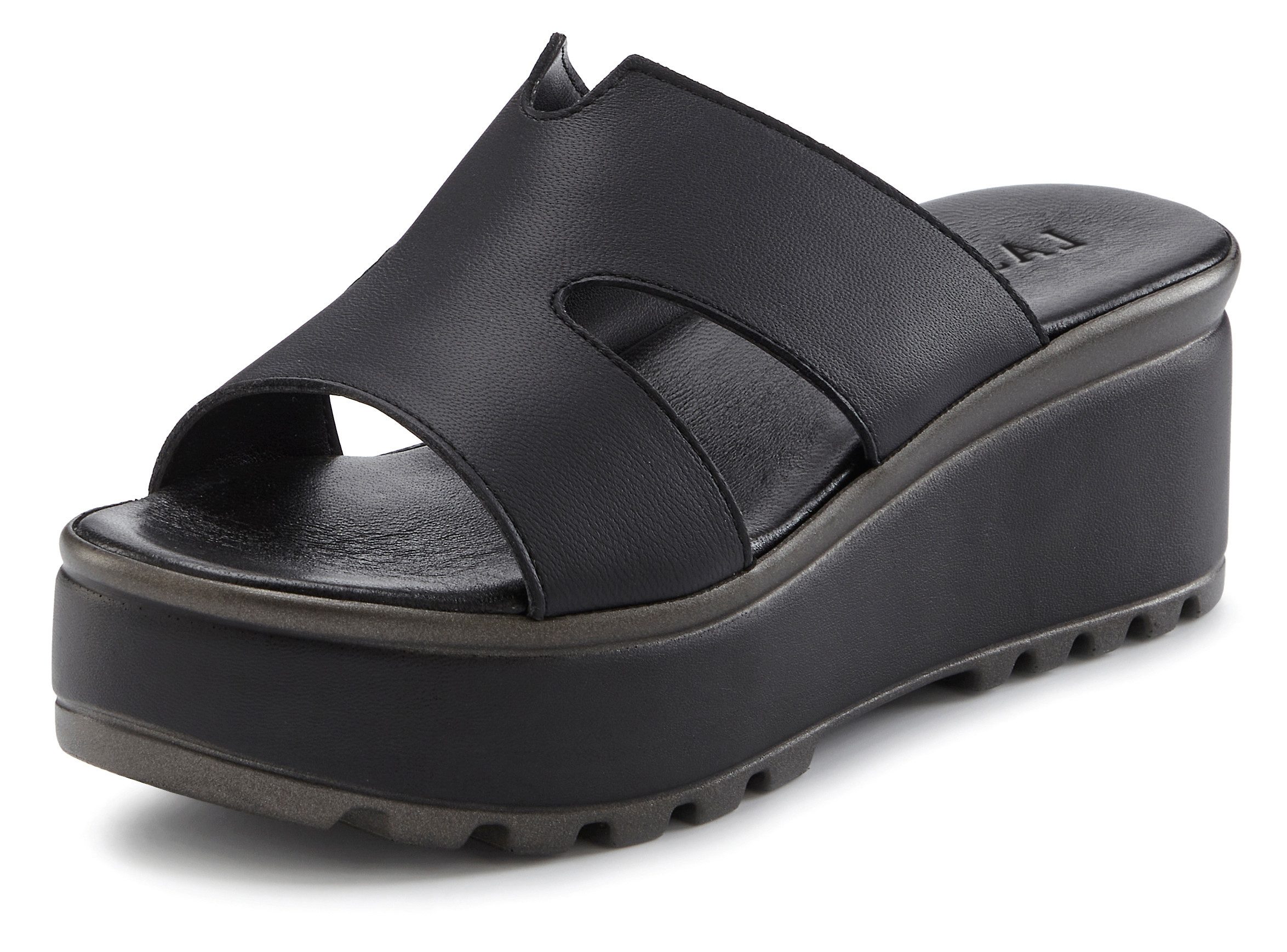 LASCANA Sandale, Sommerschuh, Mule, offener Schuh, Pantolette aus Leder mit günstig online kaufen