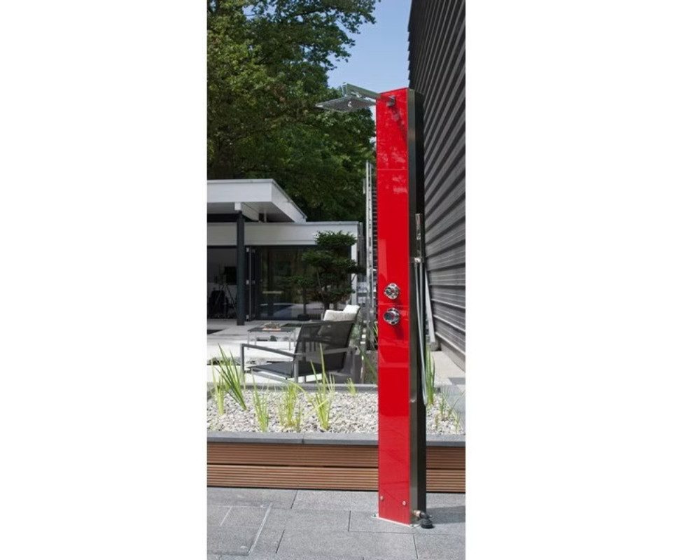 Ideal Eichenwald Solardusche Solar Dusche Saba mit Glasfront von Ideal Eichenwald