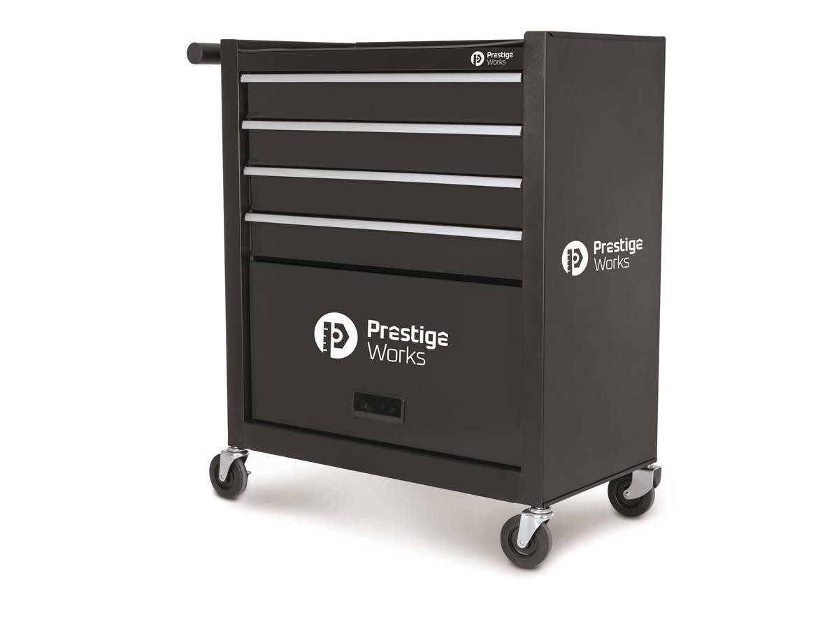 Scheppach Werkstattwagen PWTOC13, leer, max. Traglast:120 kg, 4 Schubladen + 1 Werkzeugfach, 69,5 x 33,5 x 75,5 cm