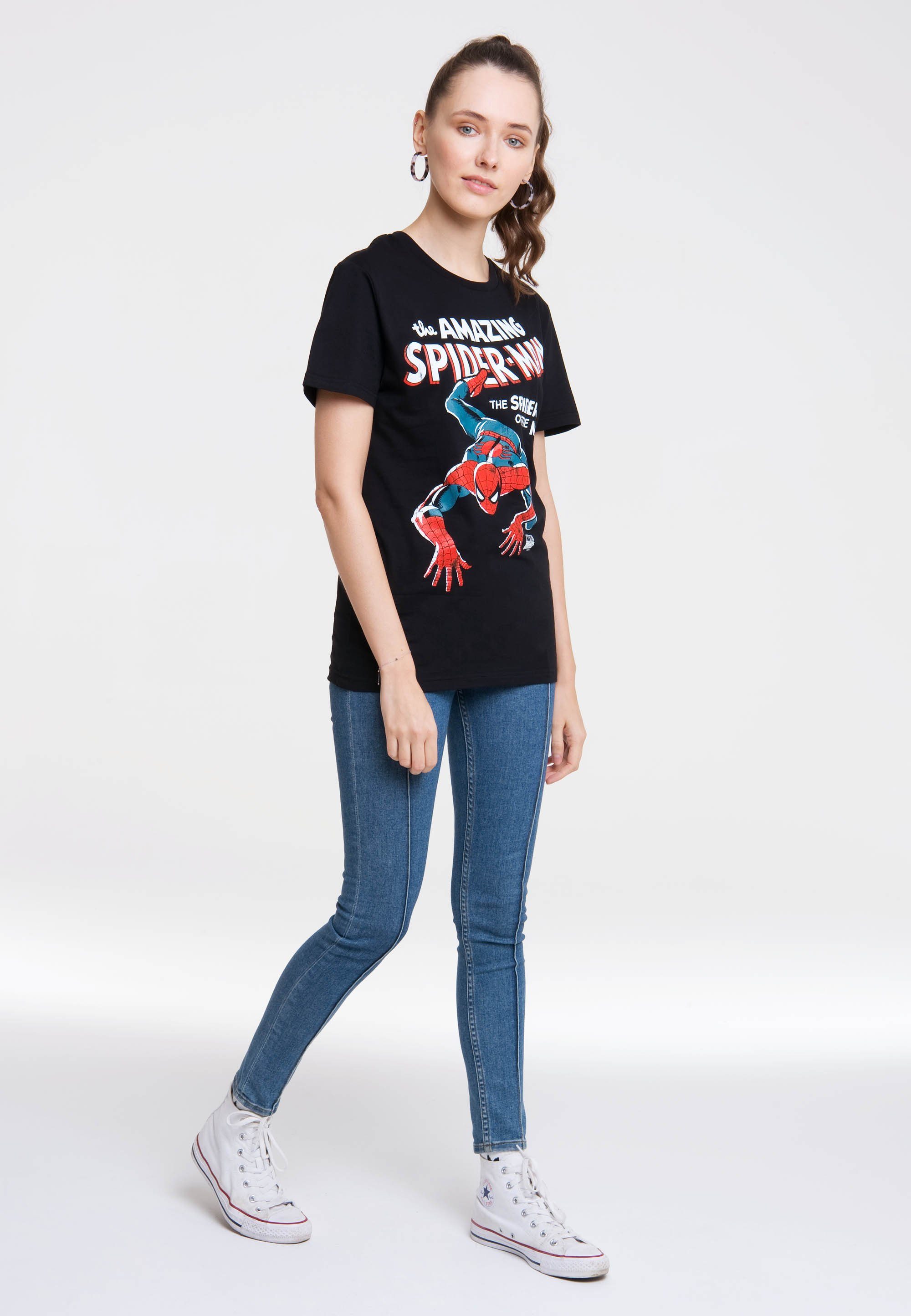 LOGOSHIRT T-Shirt Marvel - Amazing mit Spider-Man Spider-Man-Print coolem