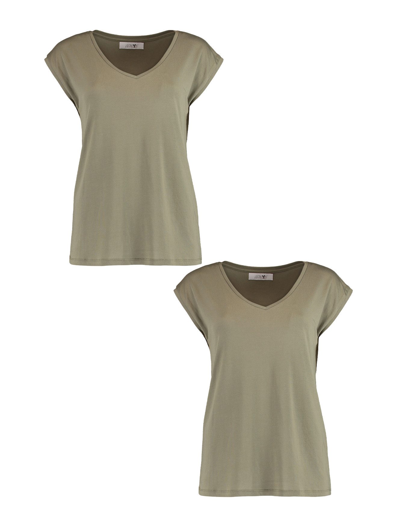 HaILY’S T-Shirt 2er-Set V-Ausschnitt Kurzarm Basic günstig online kaufen