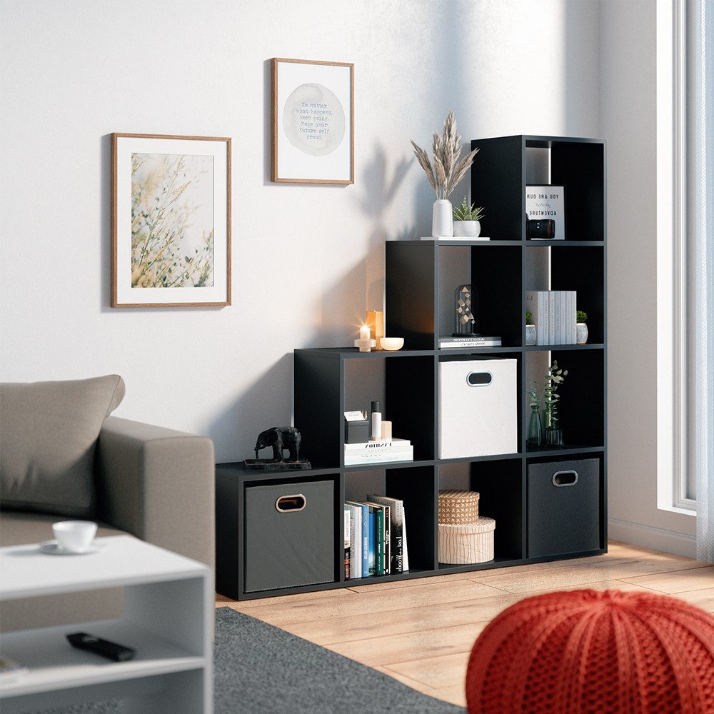 Vicco Raumteiler, Schwarz, 142.4 x 143 cm, Drehbar günstig online kaufen