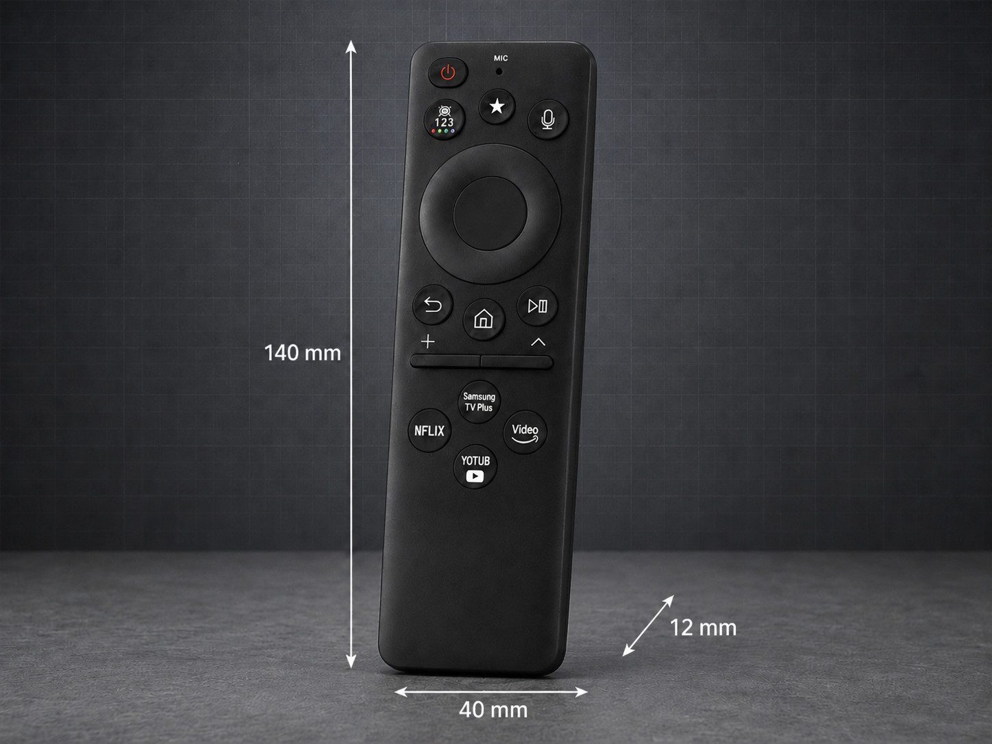 azurano Ersatz für SAMSUNG BN59-01480L BN59-01480A BN59-01480U TM2560E Universal-Smart-TV-Fernbedienung (Bluetooth, USB-C, Solar, Sprachsteuerung, Streaming-Tasten)