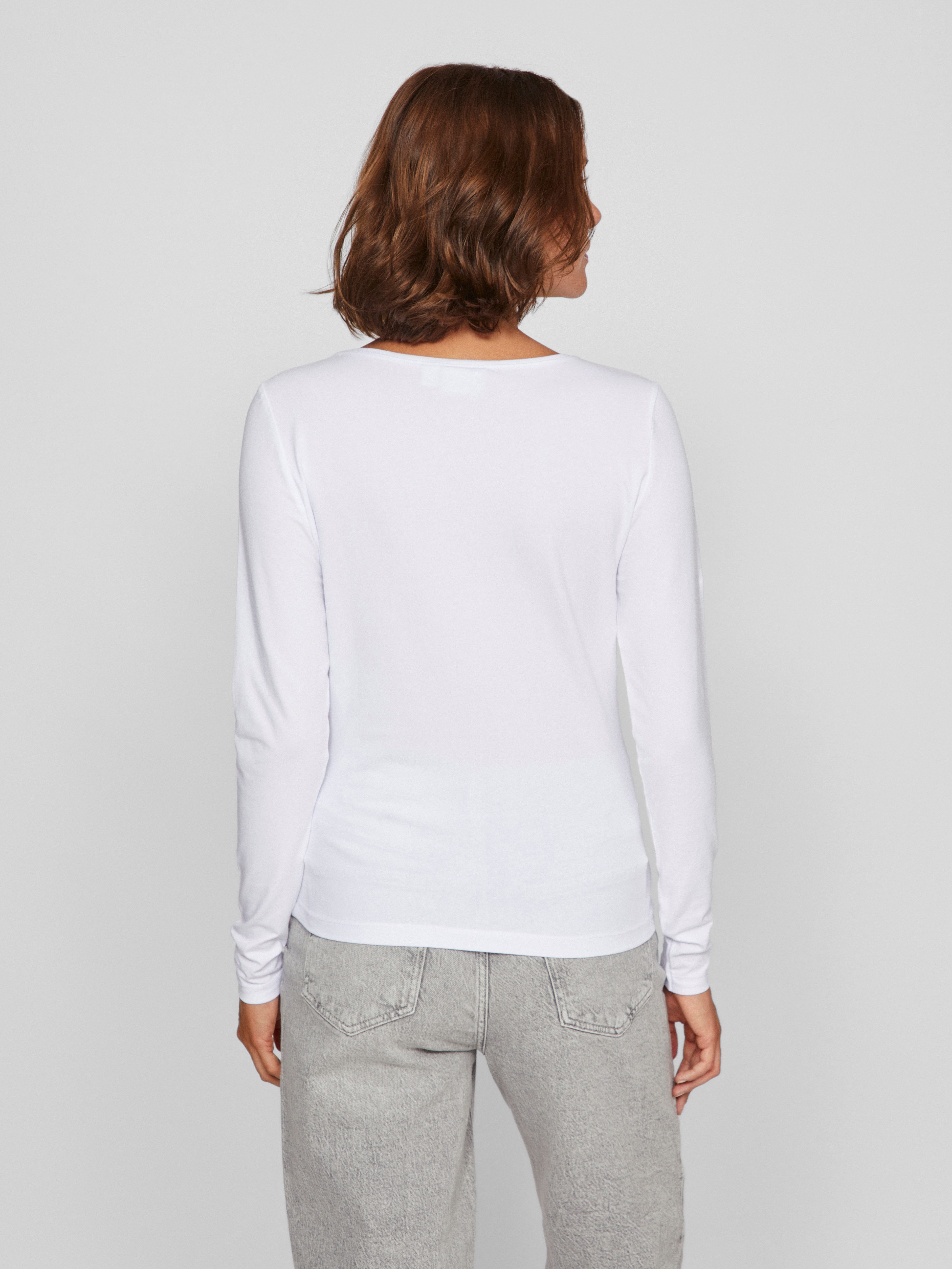 Vila Langarmshirt VINORA L/S O-NECK TOP - NOOS