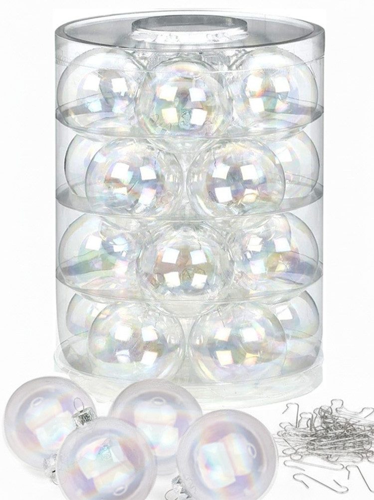 MAGIC by Inge Weihnachtsbaumkugel Weihnachtskugeln Dazzling Whisper 20 Stk 6cm + Haken