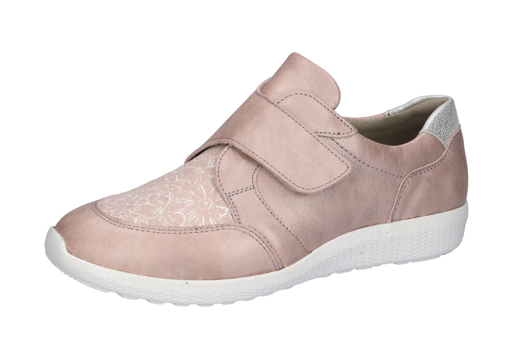 Waldläufer M-IRA Klettschuh Halbschuh, Freizeitschuh, Komfortschuh, mit Blütenprägung, Weite M