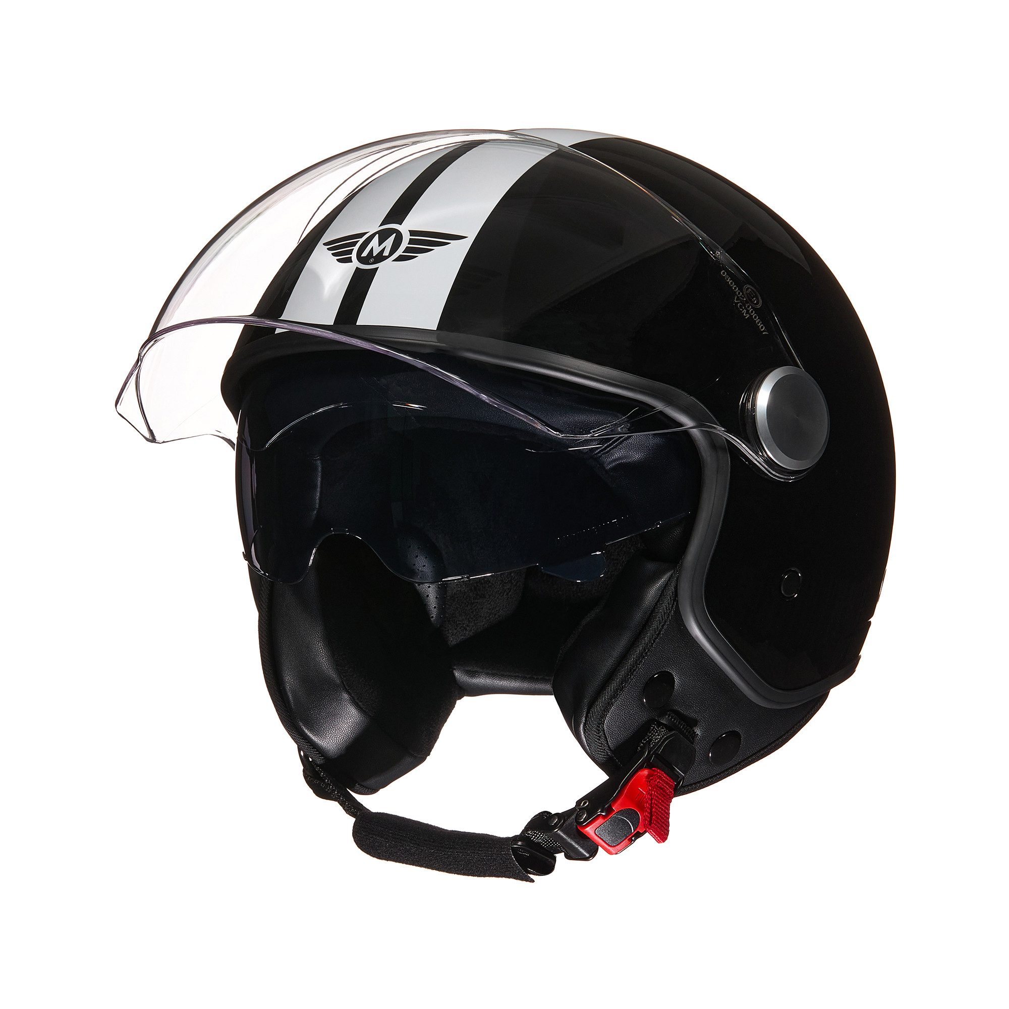 MOTO HELMETS Motorradhelm Jethelm Motorradhelm, Helm für Motorrad & Roller, Schnellverschluss, Sonnenvisier, nur 1050g