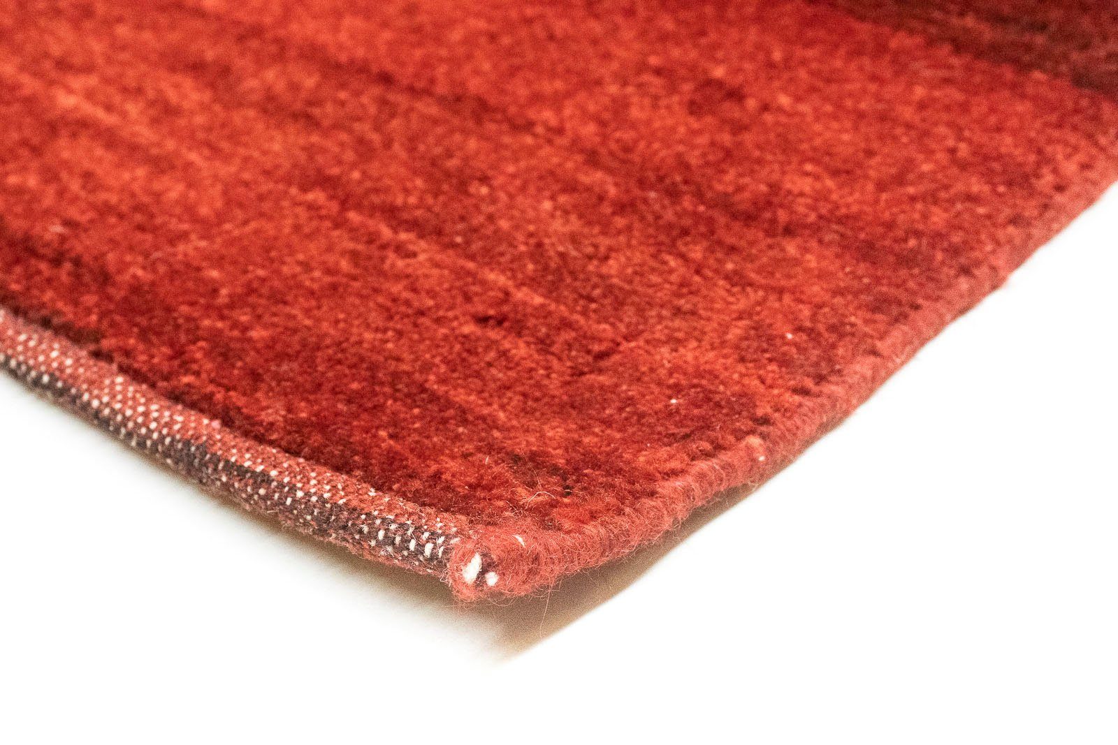 Wollteppich Gabbeh Teppich rechteckig, handgeknüpft morgenland, handgeknüpft mm, rot, Höhe: 18