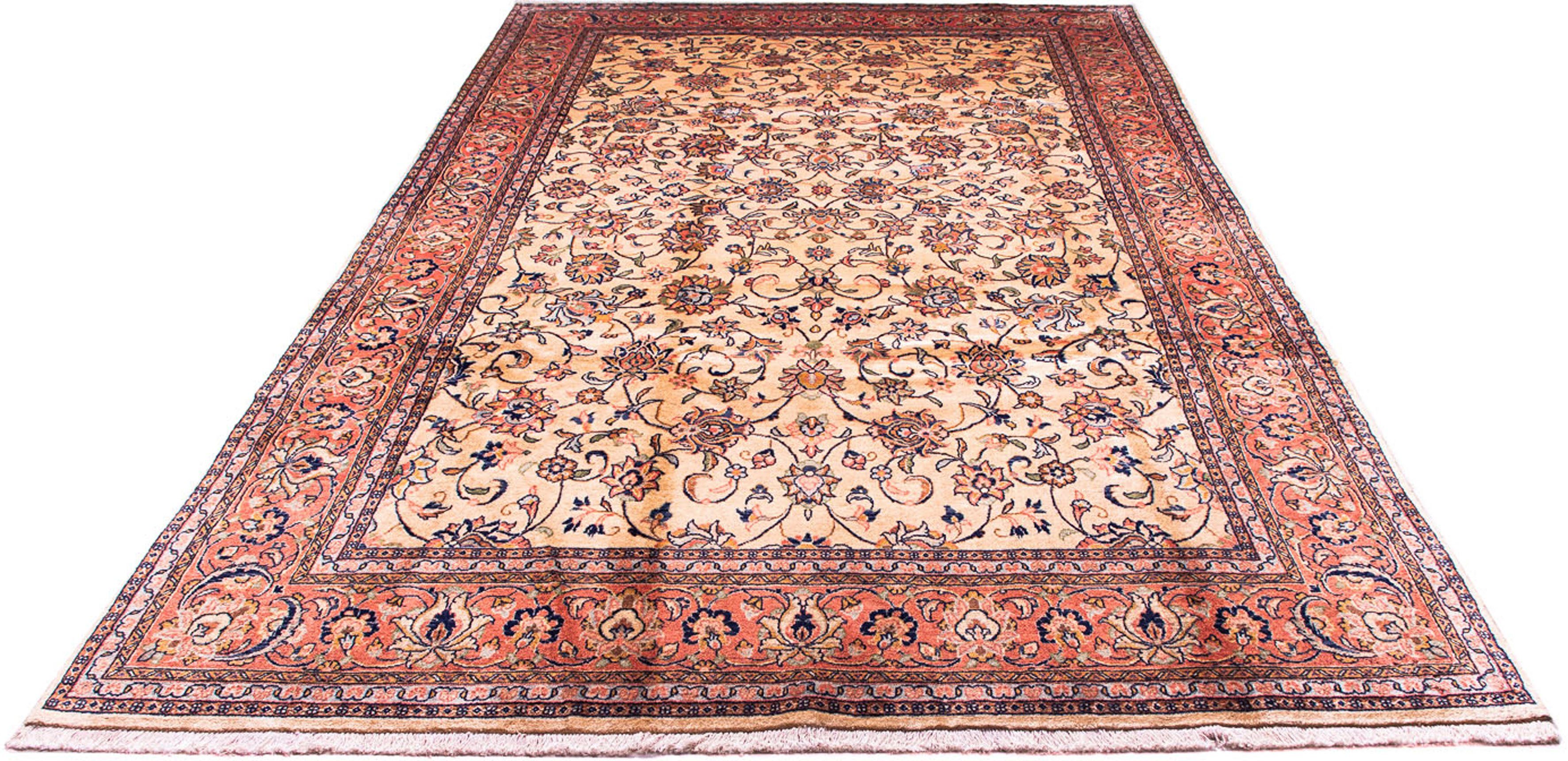 Orientteppich Perser - Classic - 314 x 179 cm - beige, morgenland, rechteckig, Höhe: 10 mm, Wohnzimmer, Handgeknüpft, Einzelstück mit Zertifikat | Kurzflor-Teppiche