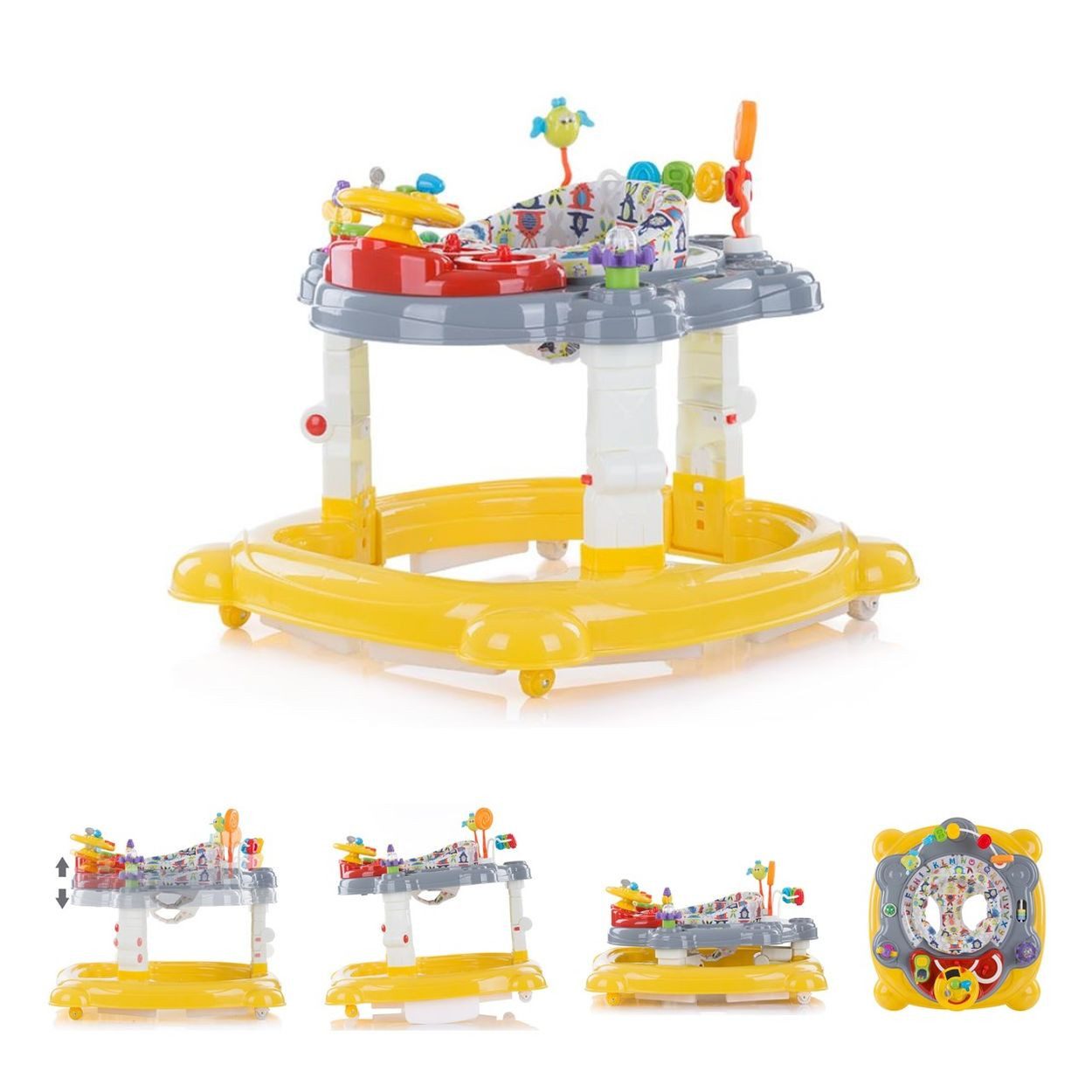 Chipolino Lauflernhilfe Joya Lux 4 in 1, Wippe, Hopser, Stopper, Kunststoff, Activitycenter, Activity-Center