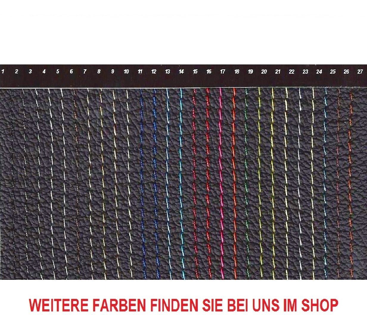 L & P Car Design Gurtpolster Gurtschoner Auto in Schwarz mit gelber Naht Sicherheitsgurt, (2 Stück), Microfaser – Bild 2 von 2