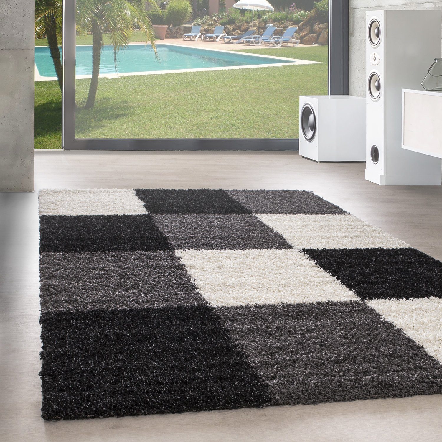 SIMPEX24 Teppich Kariert Design, Läufer, Höhe: günstig online kaufen