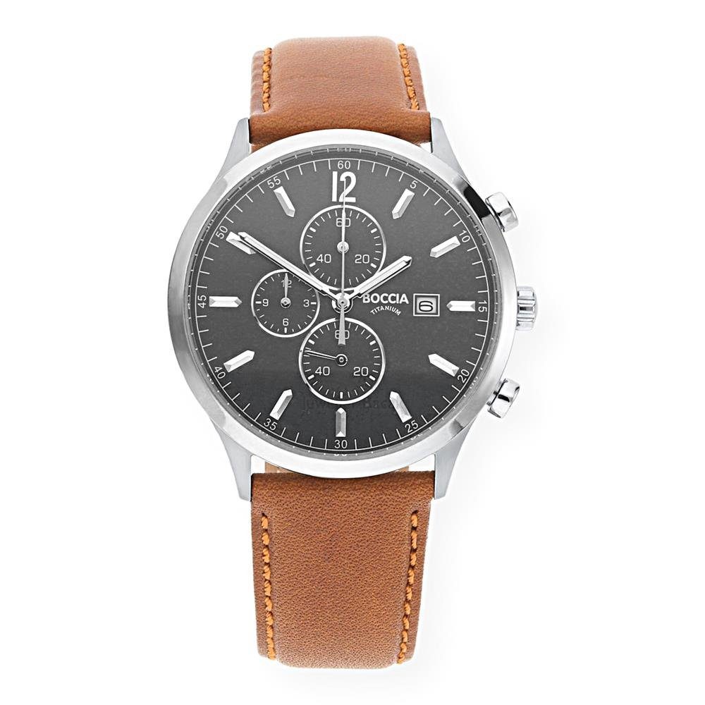 Boccia Chronograph Boccia Herrenarmbanduhr Titan Chronograph 3753-04, (1-tlg)