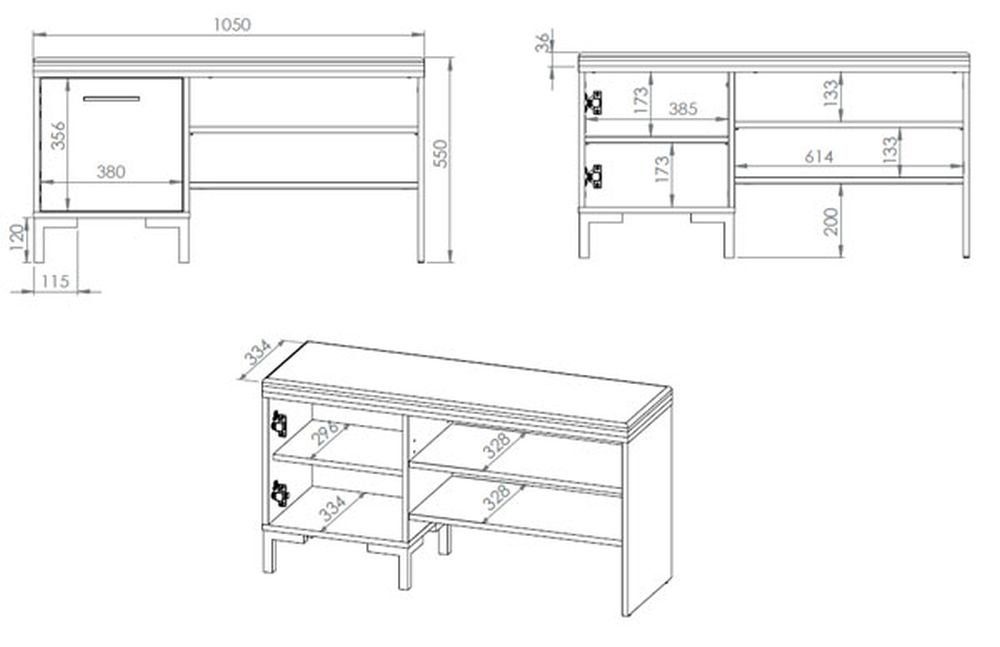 Nevio, cm cm 55 34 105 Sitzbank / B/T/H: Feldmann-Wohnen / cm