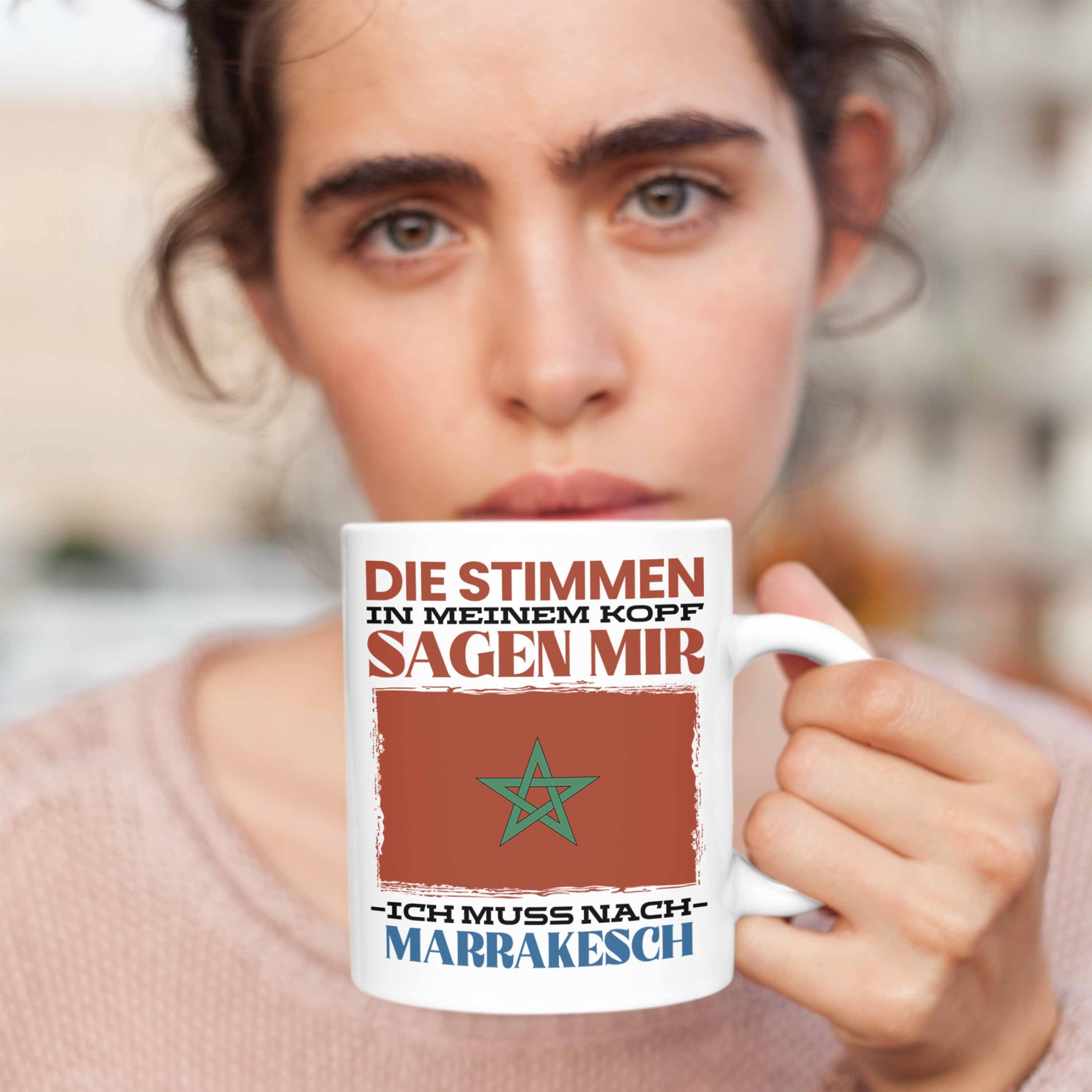 Trendation Tasse Heimat Marokko Marrakesch Spruch Weiss Urlaub Geschenk - Tasse Trendation Ge