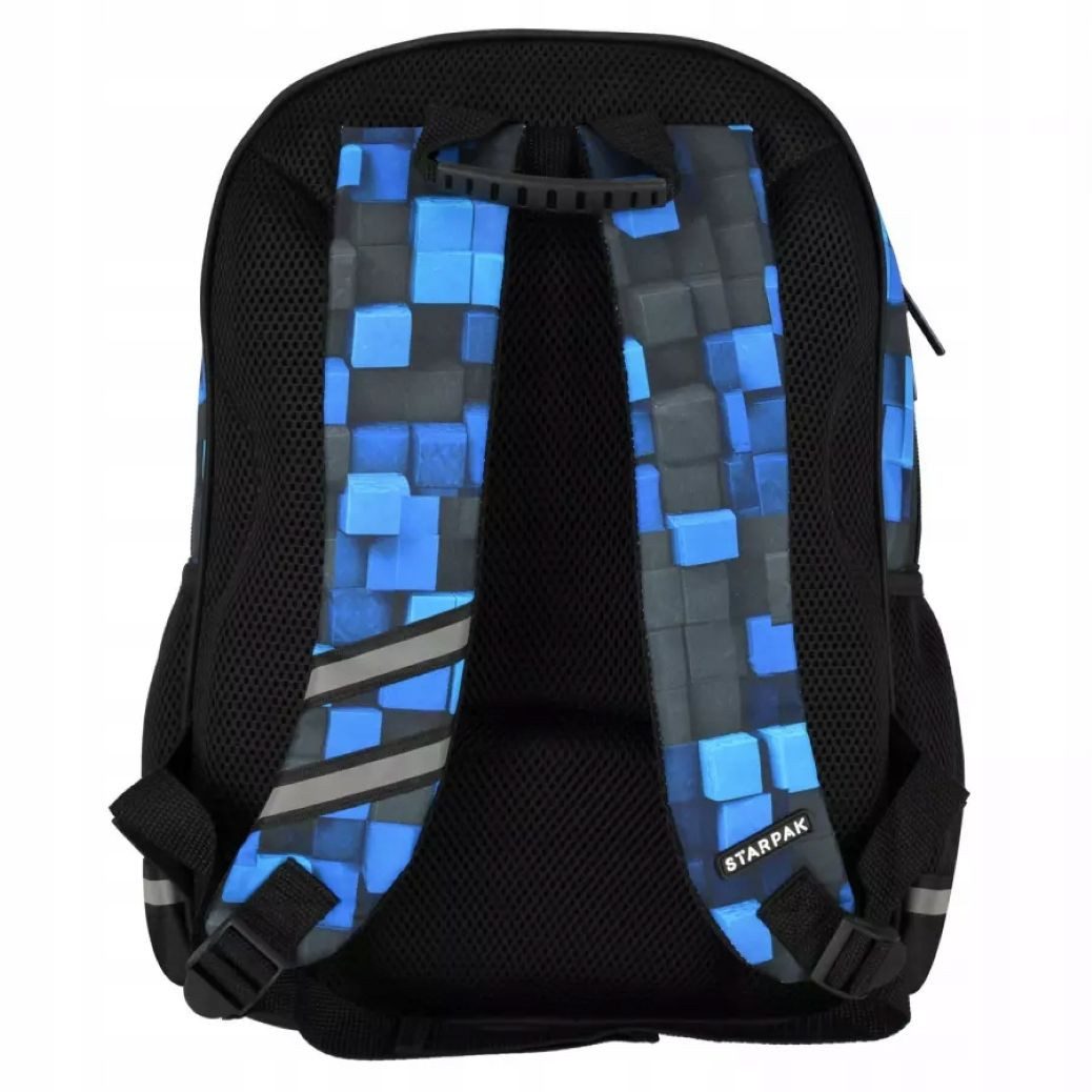 Starpak Schulrucksack Starpak Schulrucksack Jungen Pixel Blau Ergonomisch Wasserdicht (1-tlg) – Bild 5 von 5