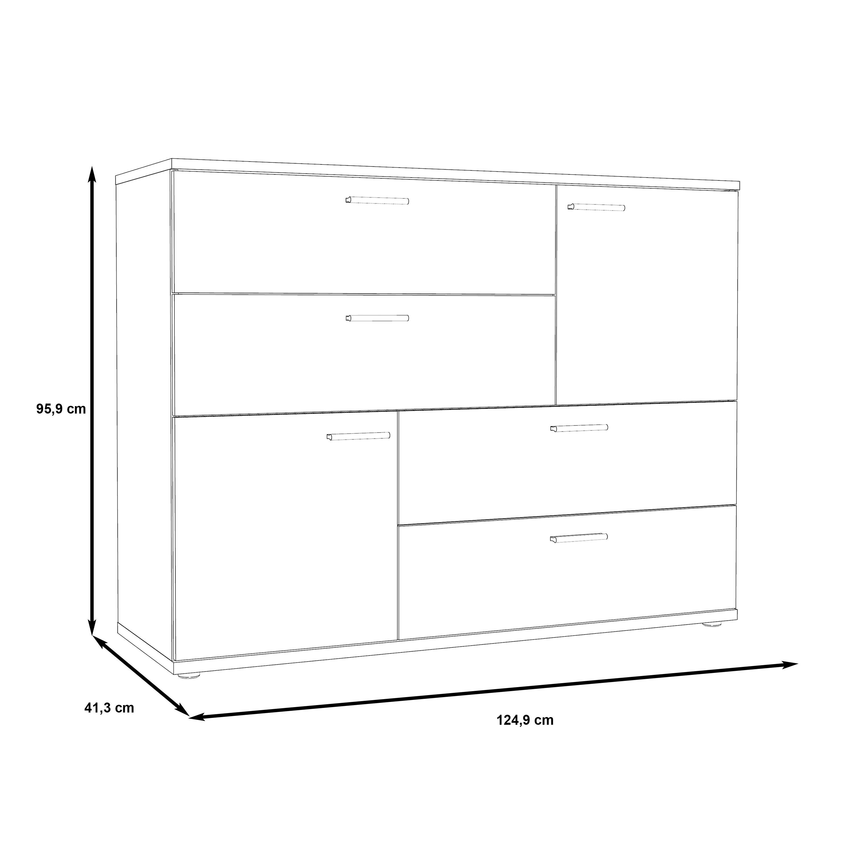 FORTE Kommode Skive, Breite ca. 125 cm
