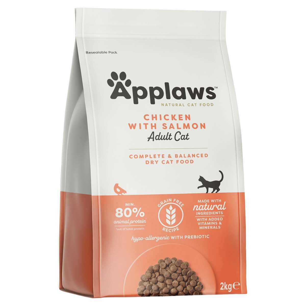 Applaws Hühnchen & Lachs 2 kg, Trockenfutter für: Katze