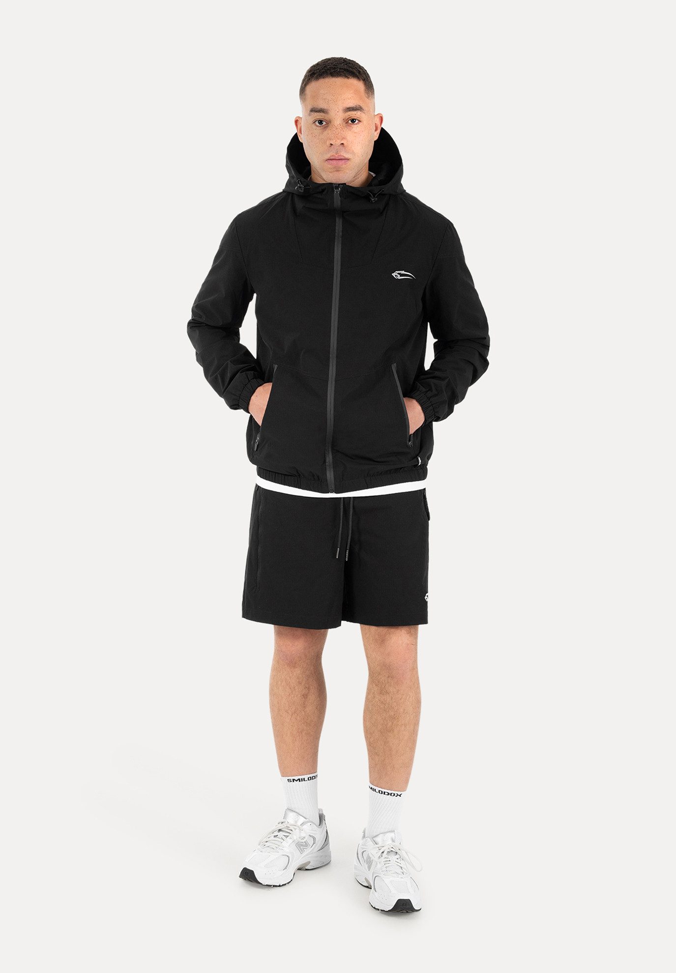 Smilodox Shorts Riven Herren, Sommershorts schnelltrocknend für Fitness & Training Zip Taschen, Gesäßtasche, Stretch, Kordelzug