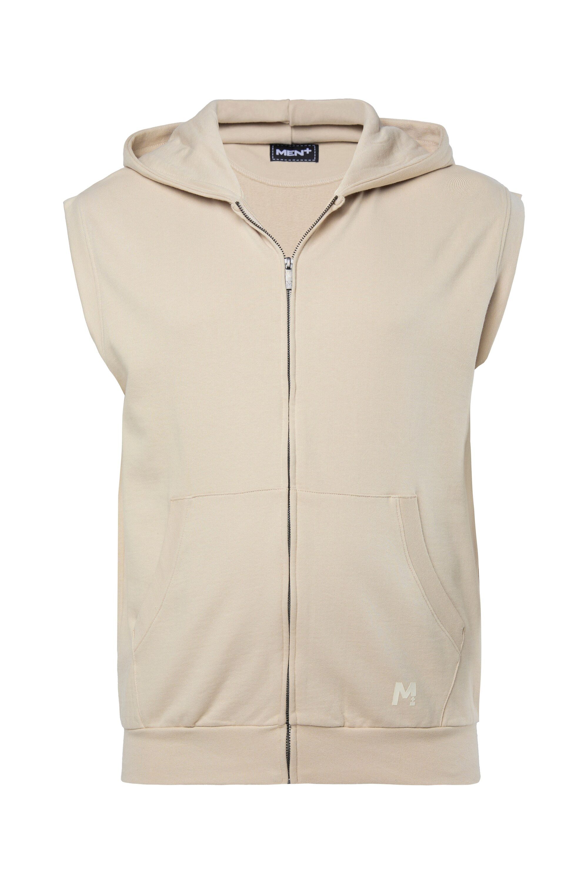 Men Plus Sweatshirt Weste Sweat Kapuze Kängurutasche