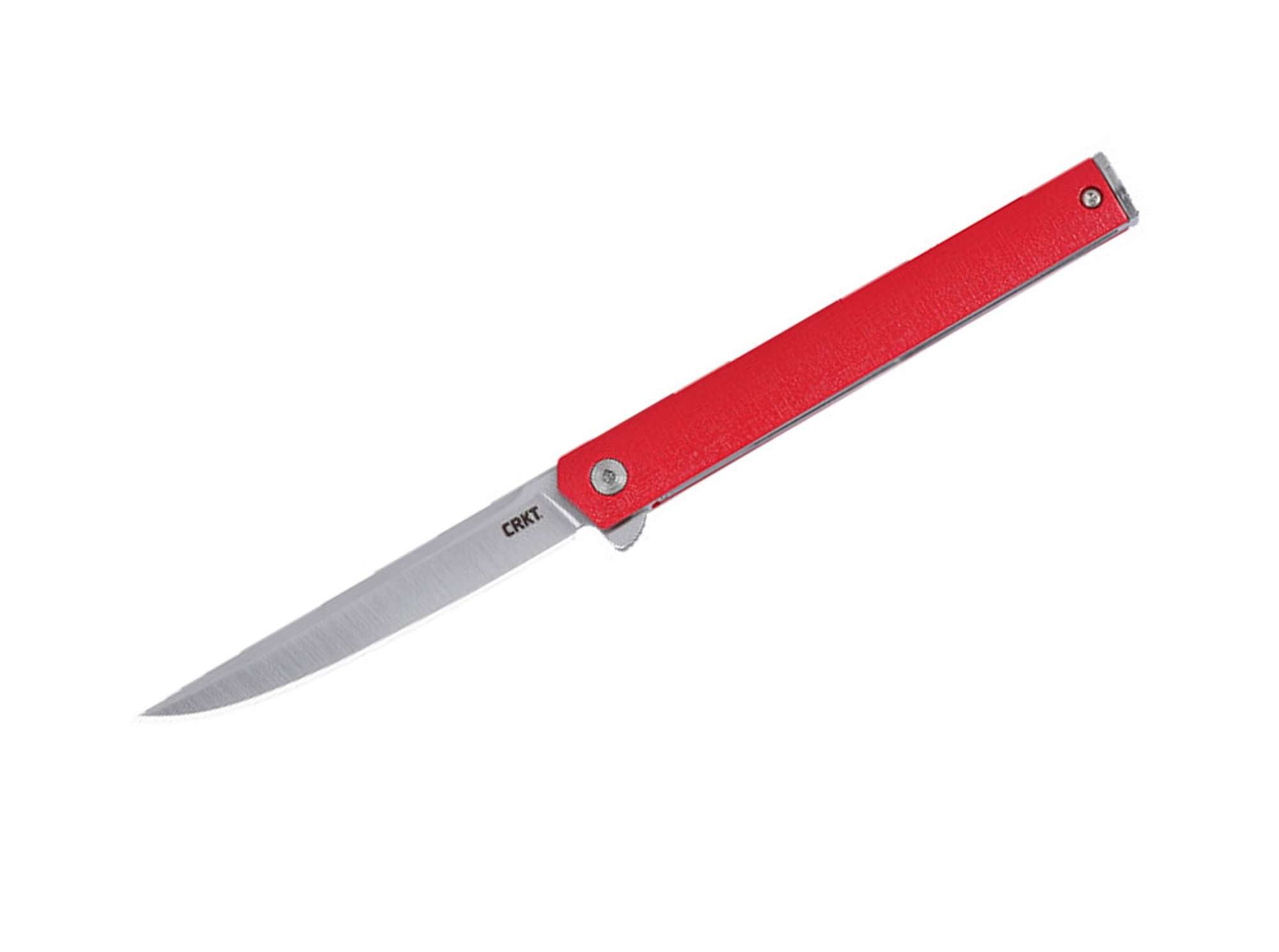 CRKT Taschenmesser Taschenmesser CEO Flipper Red Silver Blade