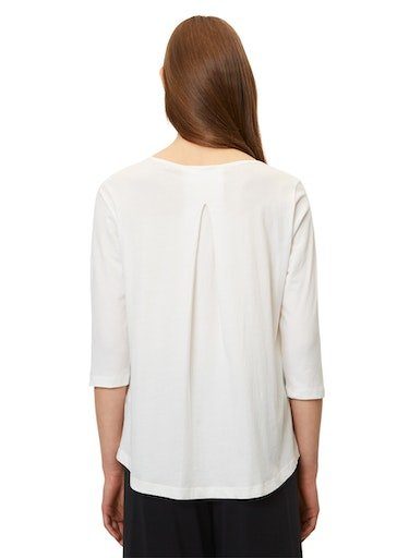 cotton 3/4-Arm-Shirt Marc mit O'Polo Rückenfalten white
