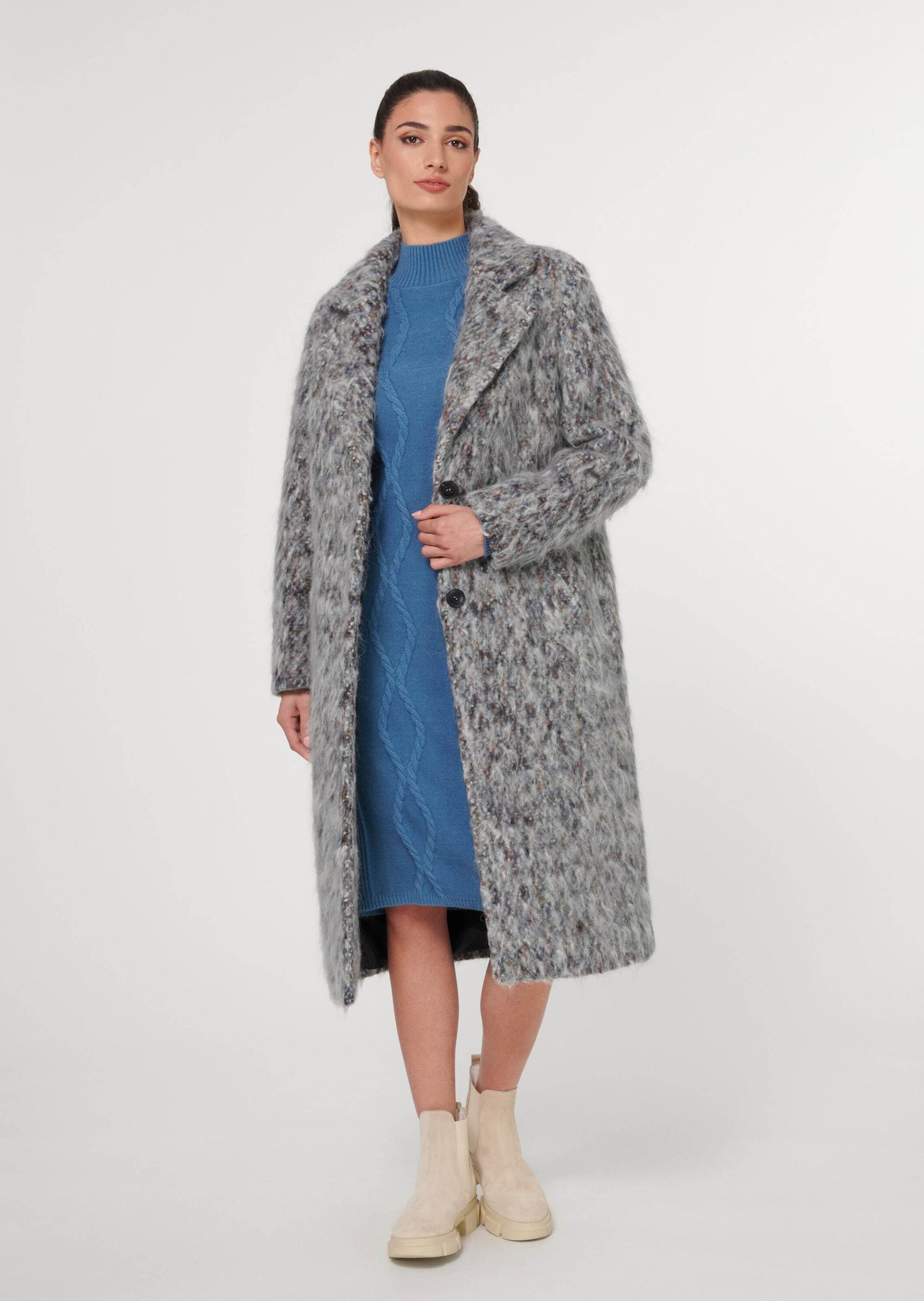 MADELEINE Kurzmantel Modischer Mantel mit haariger Struktur günstig online kaufen