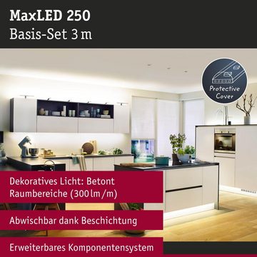 Paulmann LED Stripe LED Strip MaxLED Starterset in Silber 12W 720lm IP44 2700K 3000mm, 1-flammig, LED Streifen