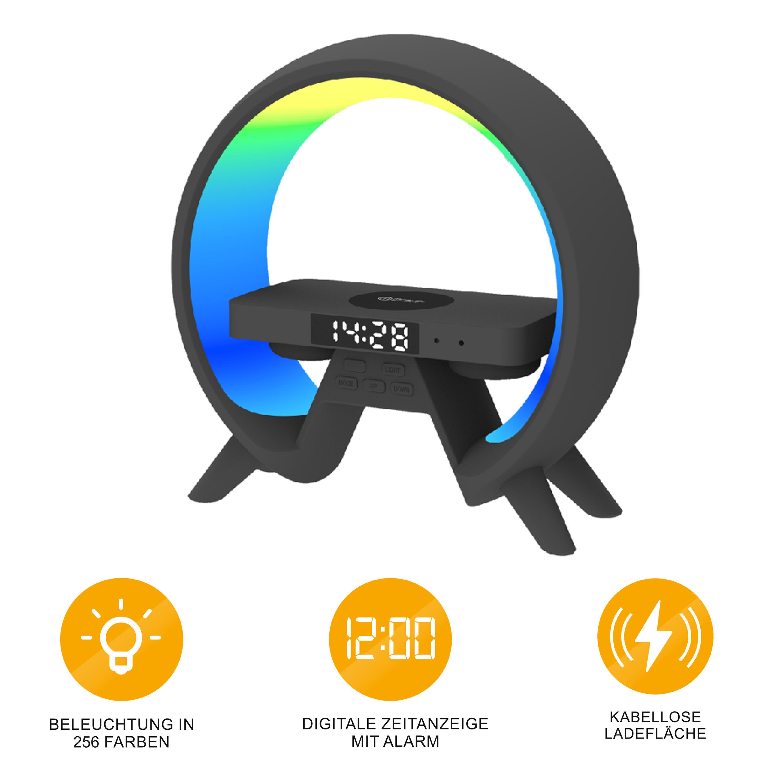 Miraval Wecker mit kabelloser Ladefunktion Wireless Charger