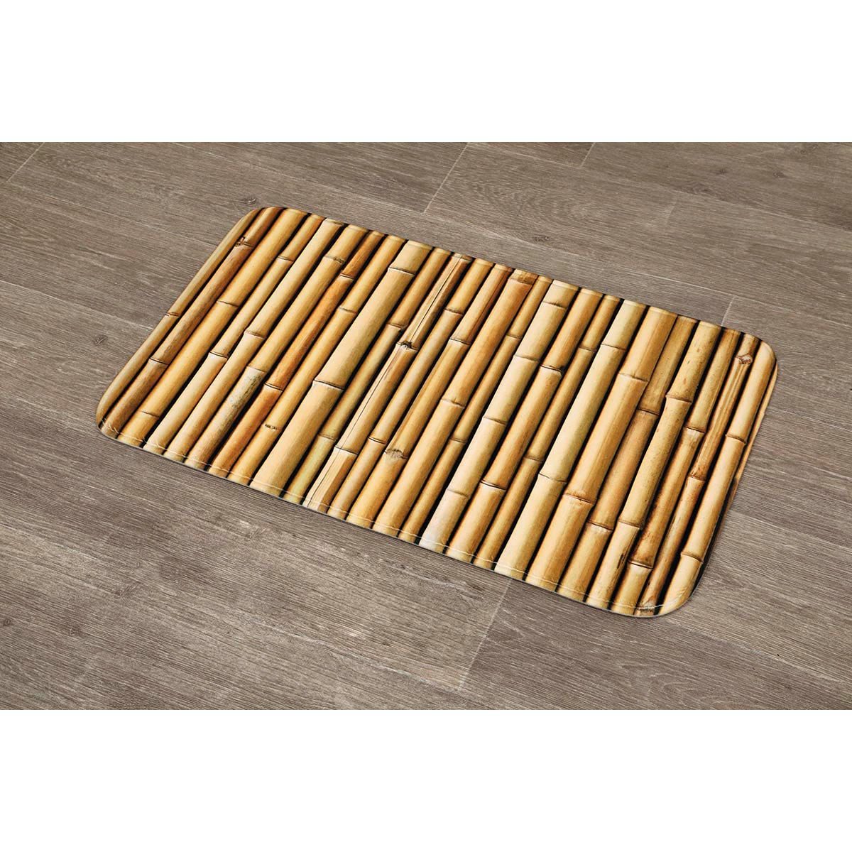 LikeKa Badematte 45x75 cm Badezimmerteppich Badteppich Badvorleger mit Muster, rutschhemmend beschichtet, Polyester, Mekong